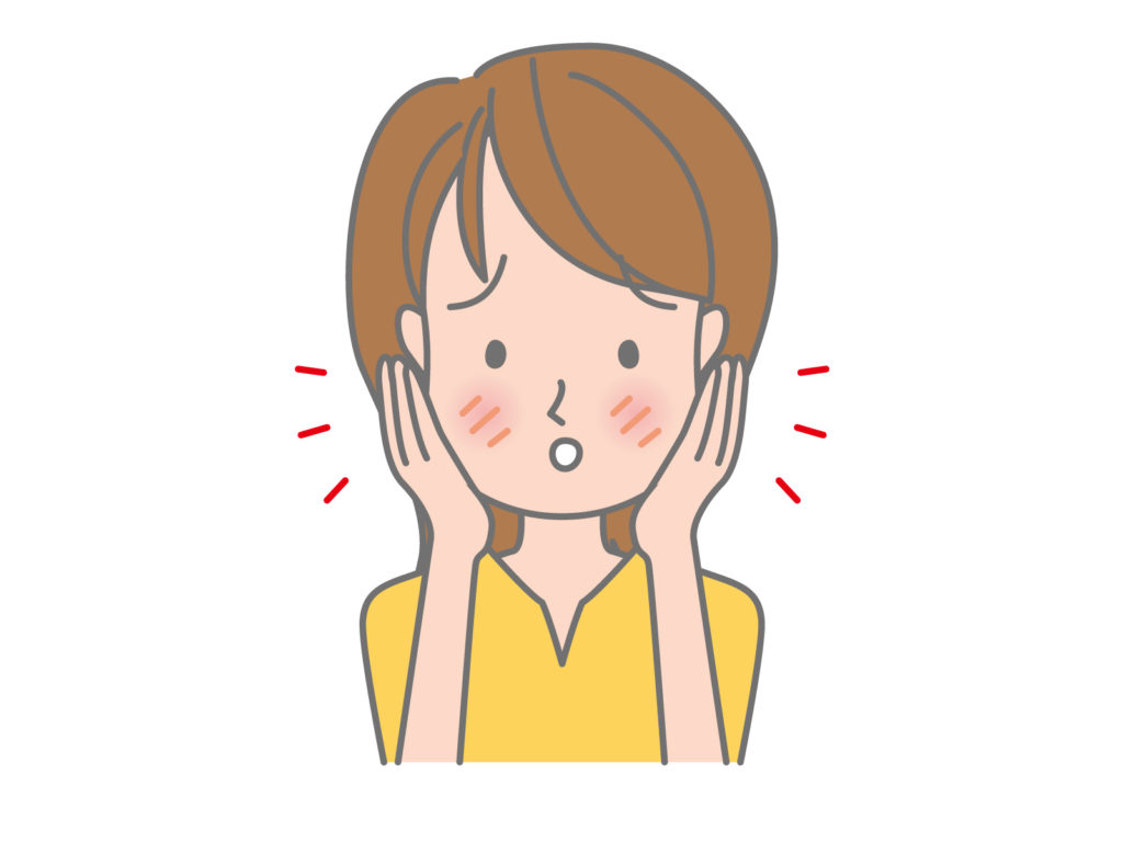 顔がむくんでいる人