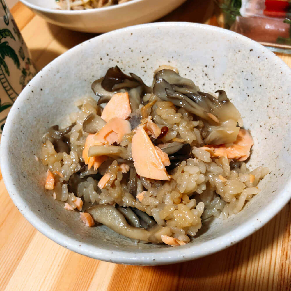 鮭と舞茸の炊き込みご飯