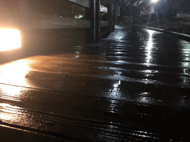 雨の日のウォーキング