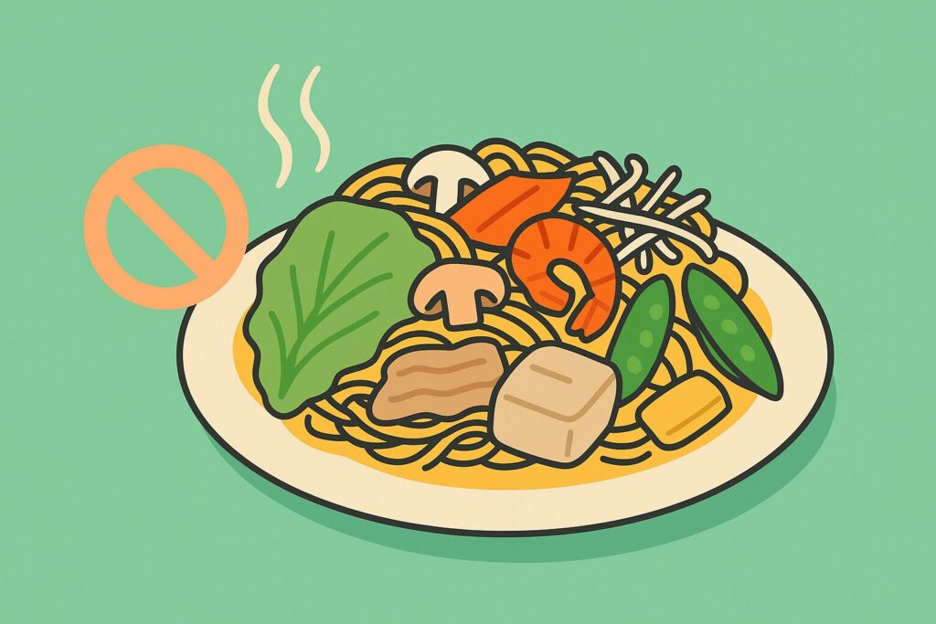 皿うどんのカロリーを下げる方法
