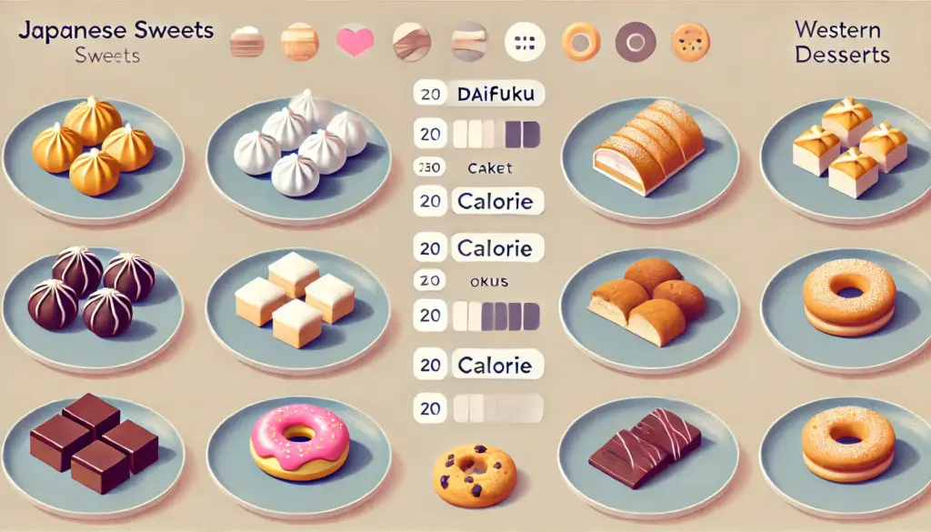 洋菓子と比較してカロリーは?