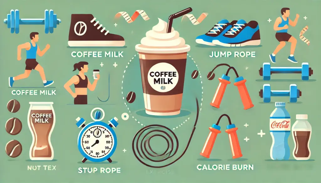 コーヒー牛乳のカロリーを消費するための運動量