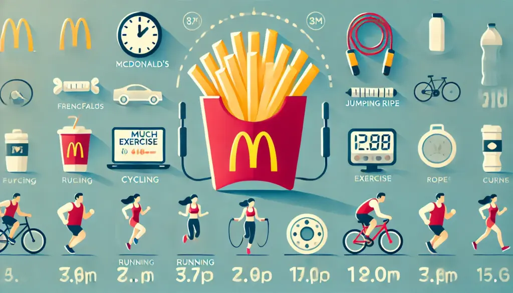 マックポテトのカロリーを消費するための運動量