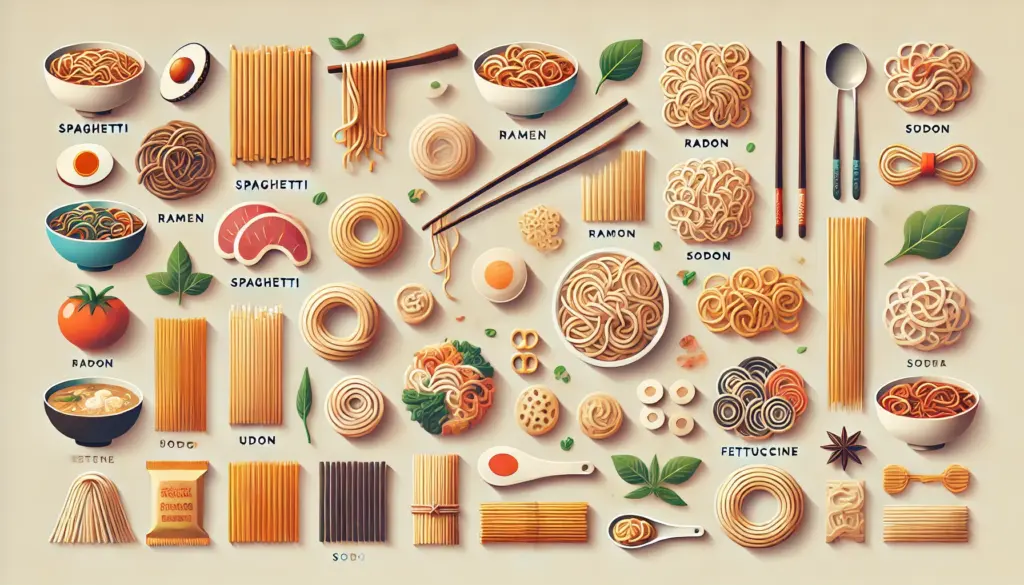 他の麺類とのカロリー比較