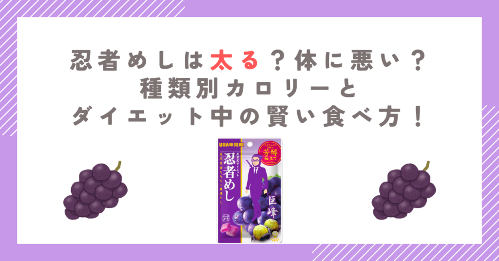 忍者めしは太る？体に悪い？種類別カロリーとダイエット中の賢い食べ方！