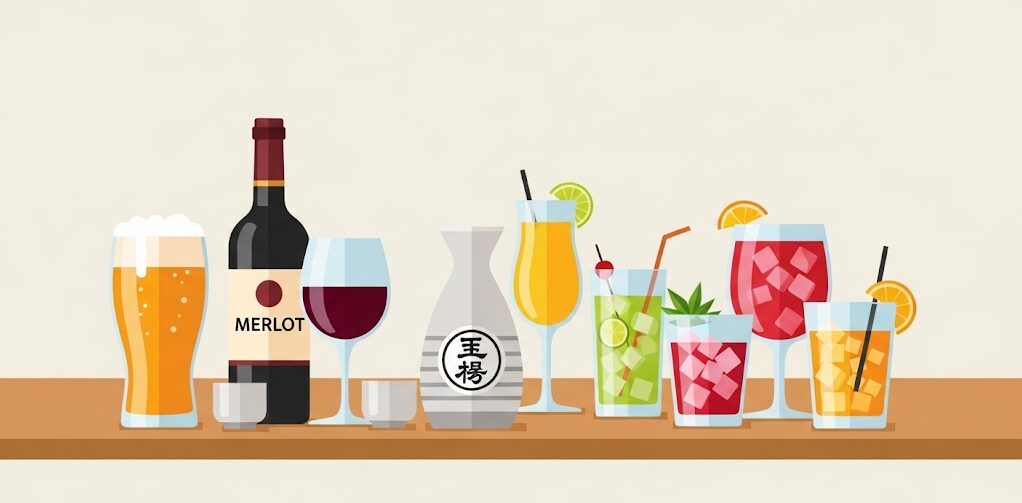 ジャスミンハイ:他のお酒とのカロリー比較で見る立ち位置