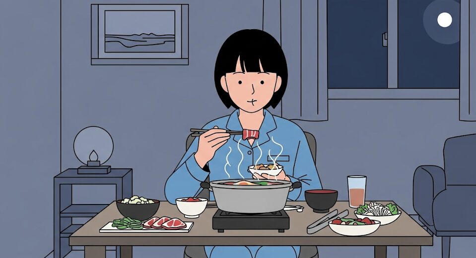 冷しゃぶ：夜寝る前に食べると太る？何時までOK？