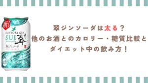 翠ジンソーダは太る？他のお酒とのカロリー・糖質比較とダイエット中の飲み方！