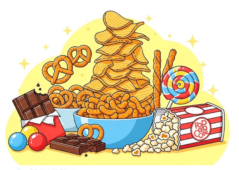 オールブラン:他のお菓子とのカロリー比較