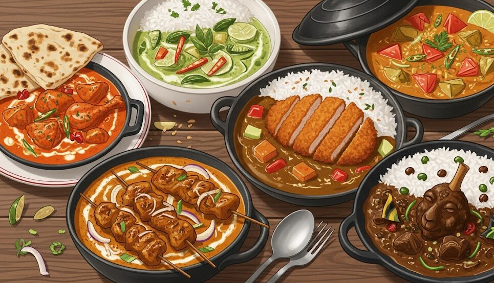 グリーンカレー：他の料理とのカロリー比較で見る立ち位置
