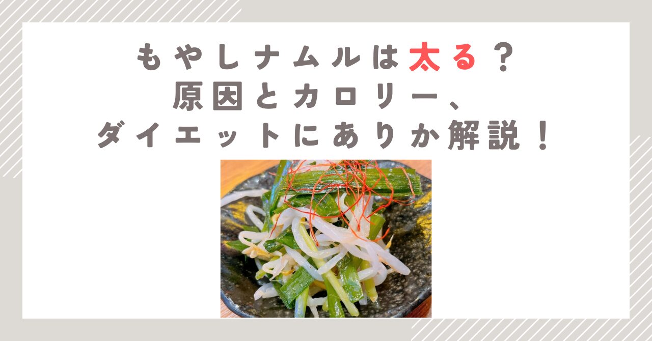 もやしナムルは太る？原因とカロリー、ダイエットにありな理由を解説！