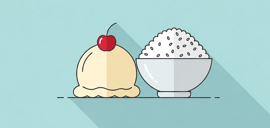 アイスとご飯、どっちが太るのかを検証