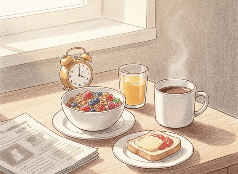 ソーセージエッグマフィン：朝の食事は太る？時間帯のポイント