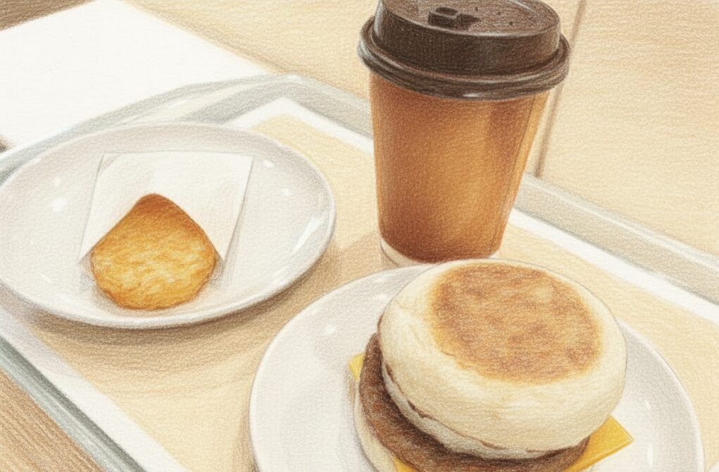 ソーセージエッグマフィン：他のメニューとのカロリー比較