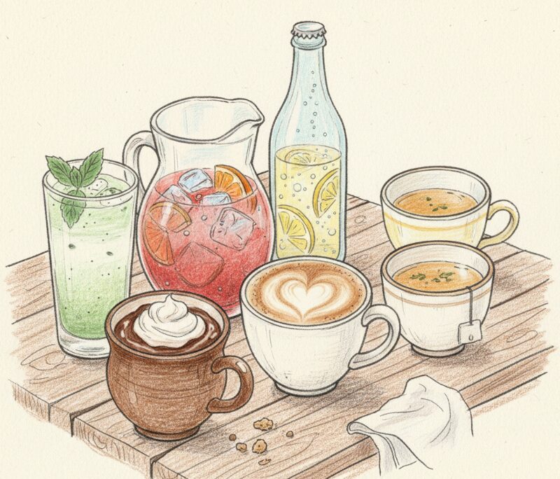 無糖紅茶：他の飲み物とのカロリー比較