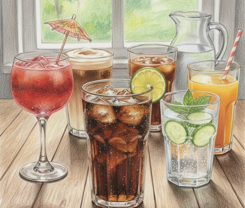 ジンジャエール:コーラなど他の飲み物とのカロリー比較