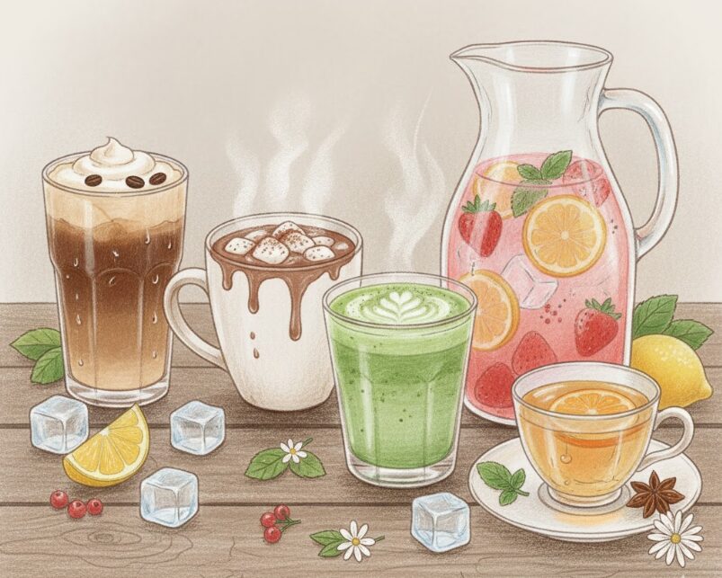 ココア:他の飲み物とのカロリー比較