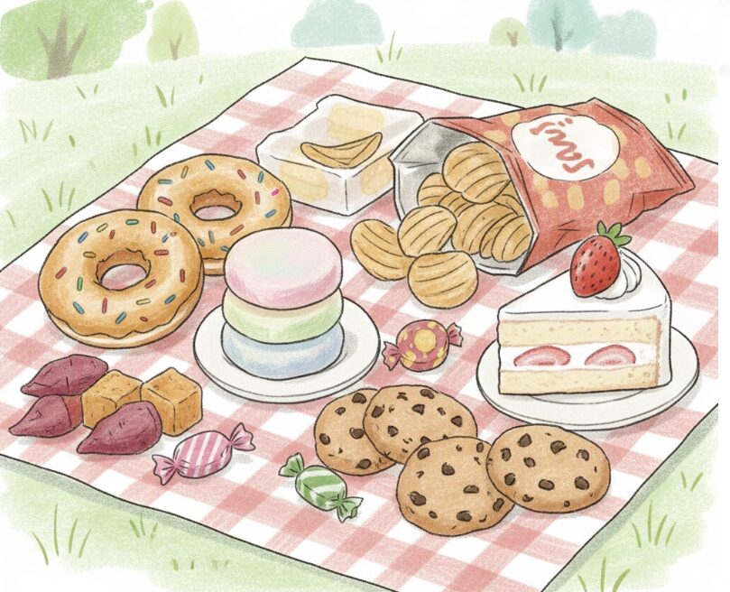 セブンの大学芋:他のおやつとのカロリー比較