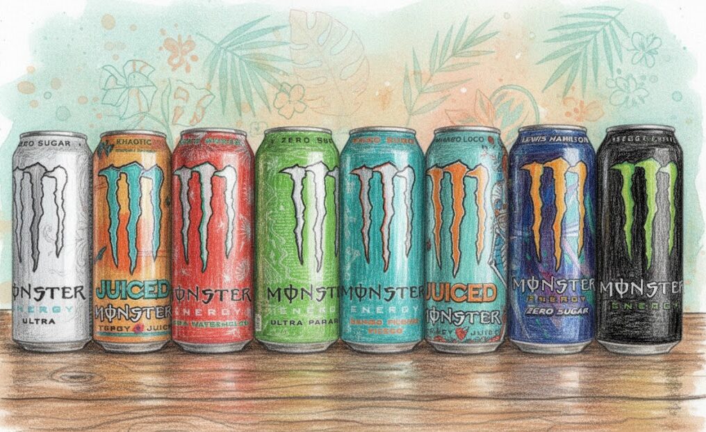 モンスターエナジー:種類別のカロリー・糖質を一覧で紹介