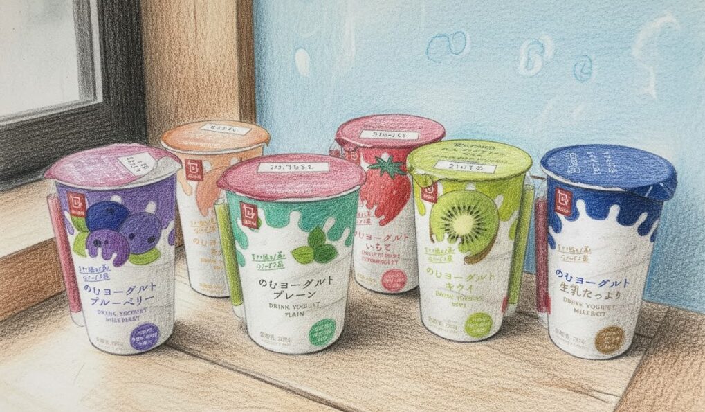 ローソンの飲むヨーグルトの種類別カロリーと糖質一覧