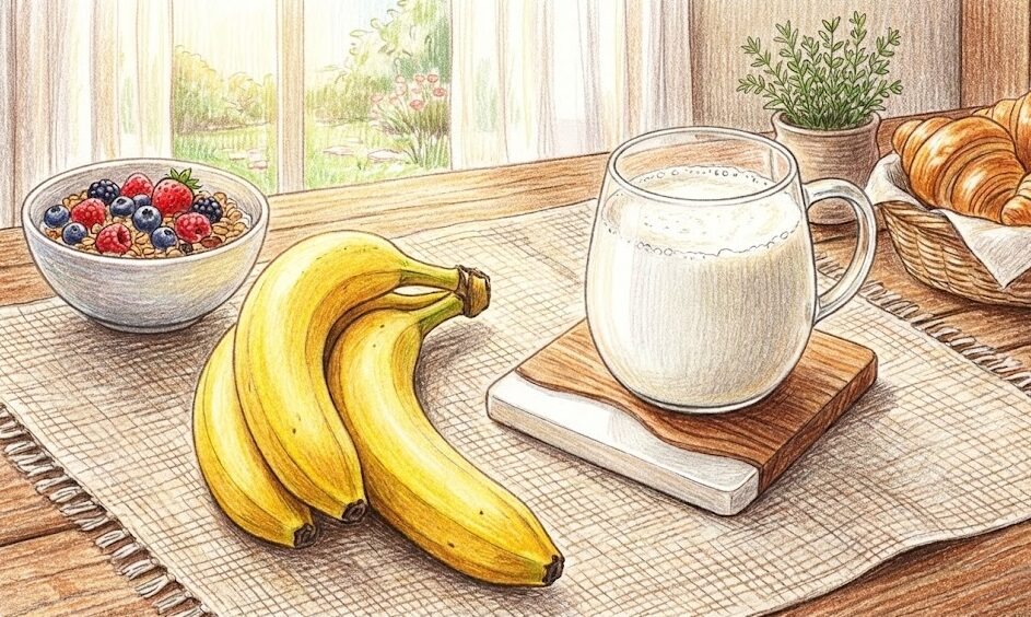 朝のバナナと牛乳で太ることなく痩せる技