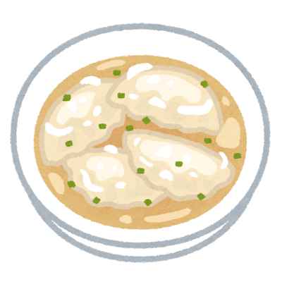 ワンタンスープ：餃子スープとカロリーを比較