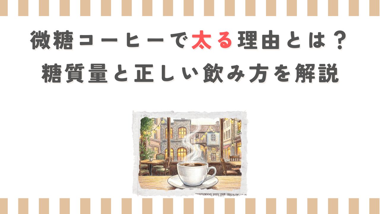 微糖コーヒーで太る理由とは？糖質量と正しい飲み方を解説