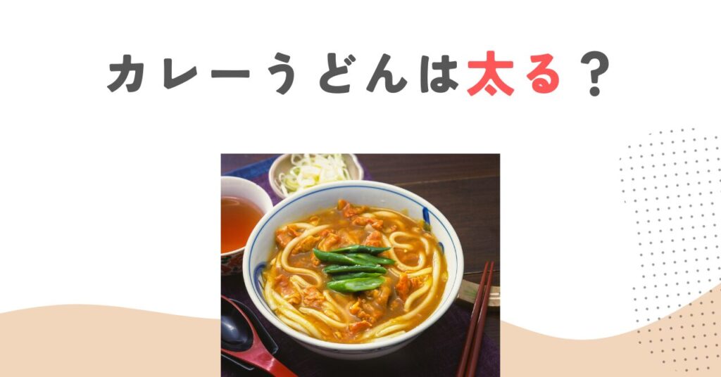 カレーうどんは太る？カロリーの真実と太らない食べ方を解説