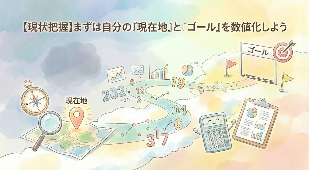 STEP1：【現状把握】まずは自分の「現在地」と「ゴール」を数値化しよう