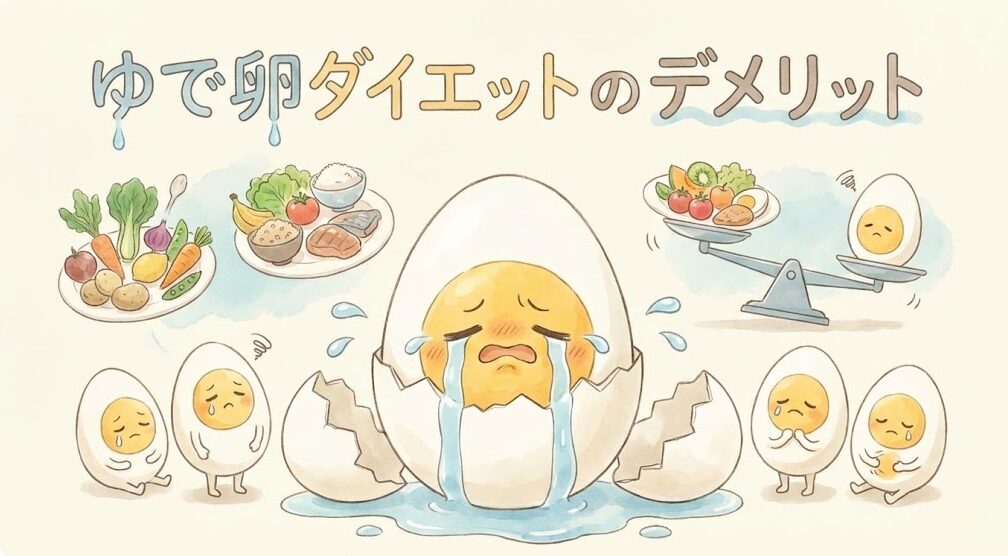 ゆで卵ダイエットを1週間続ける際のデメリット