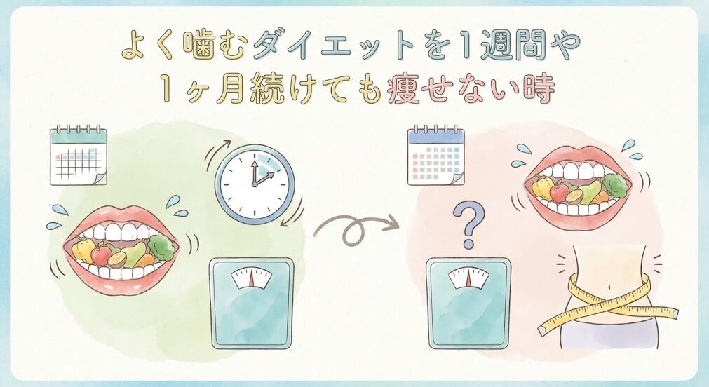 よく噛むダイエットを1週間や1ヶ月続けても痩せない時