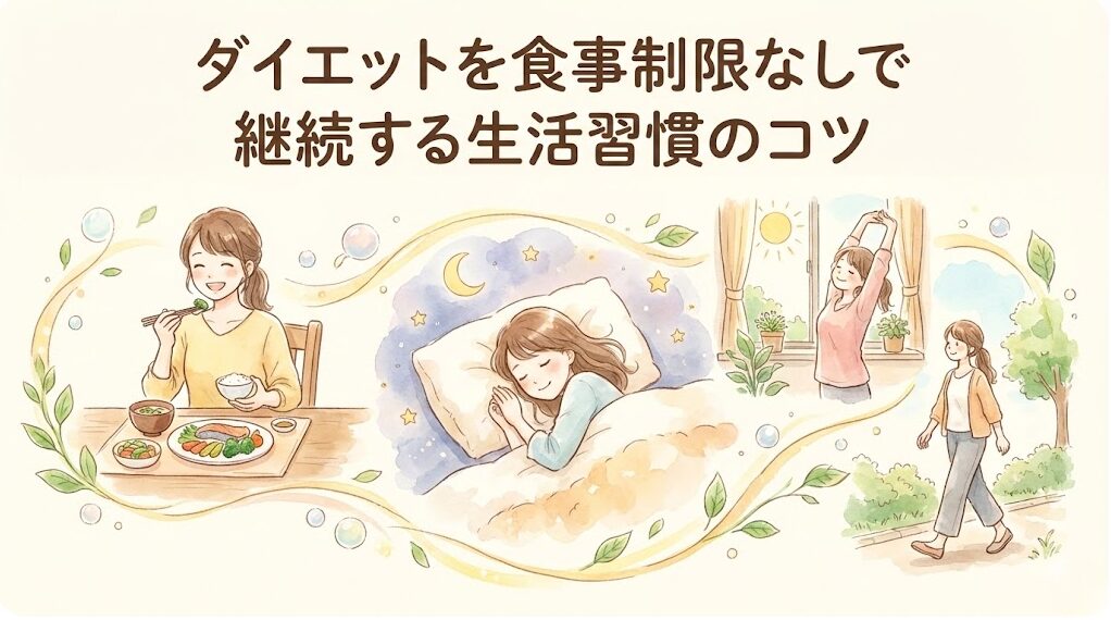 ダイエットを食事制限なしで継続する生活習慣のコツ