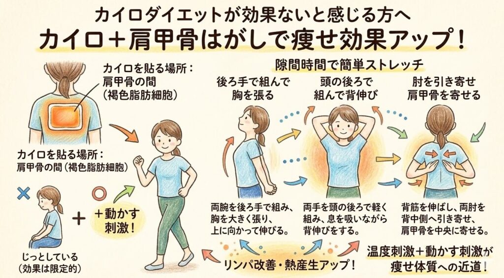 さらに知りたいカイロダイエットの貼る場所