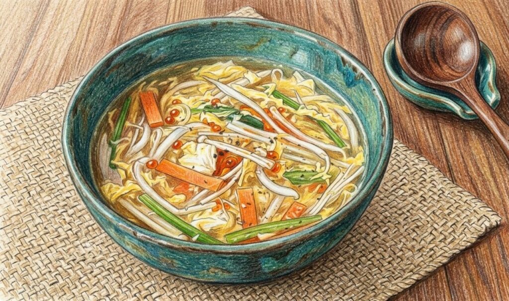 もやしとえのきのスープで作るダイエット食