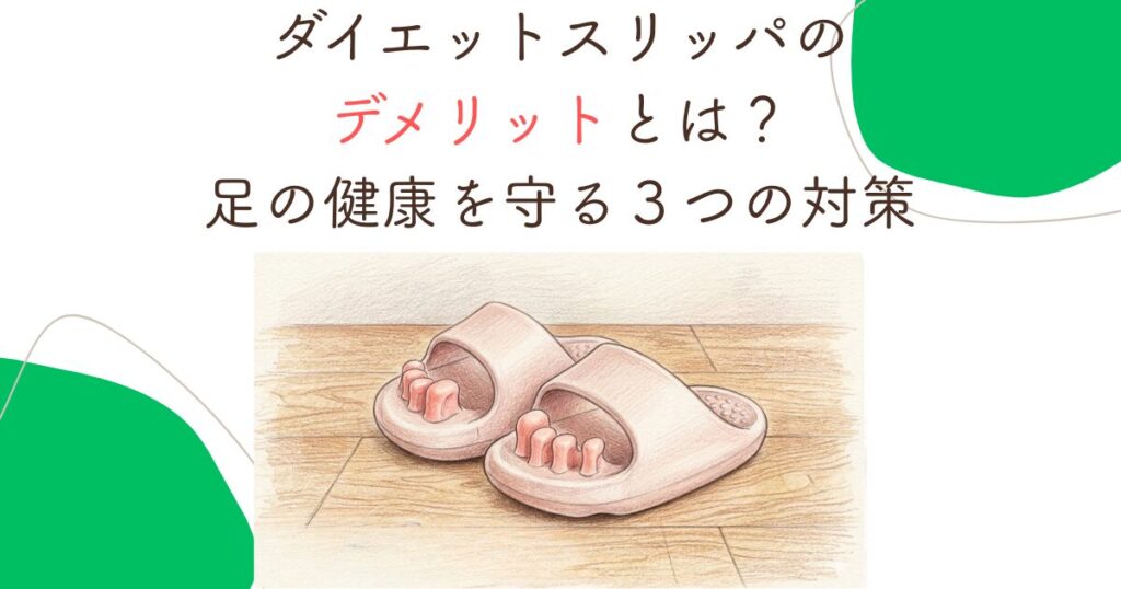ダイエットスリッパのデメリットとは？足の健康を守る３つの対策