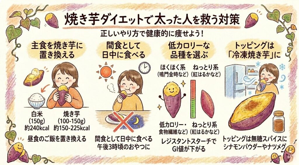 焼き芋ダイエットで太った人を救う対策