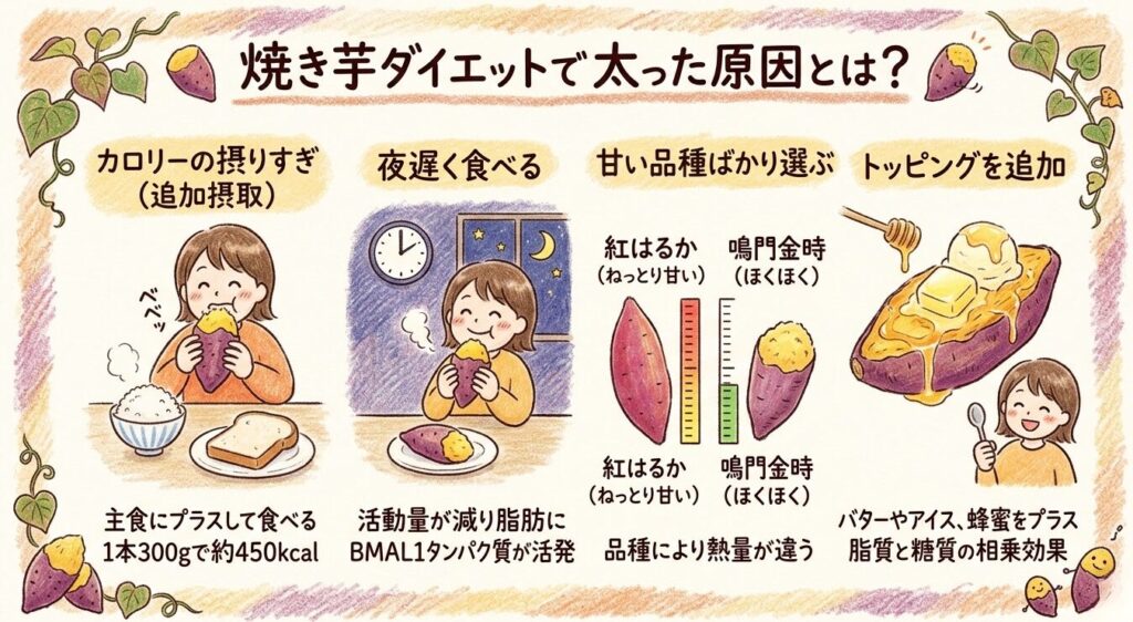 焼き芋ダイエットで太った原因とは