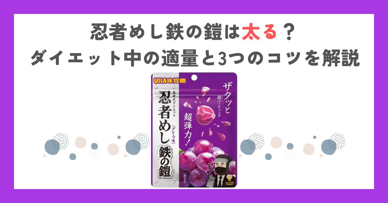 忍者めし鉄の鎧は太る？ダイエット中の適量と3つのコツを解説